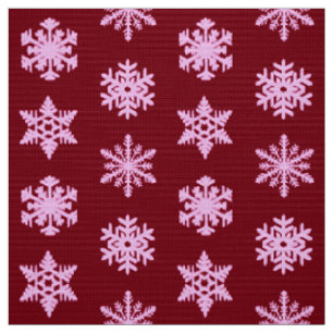 Ikat Snöflingor - Burgundy Vin och Rosa Tyg