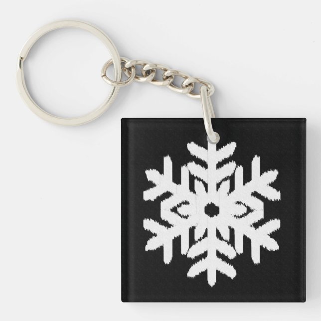 Ikat Snowflake - Black and white (Framsidan)