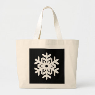 Ikat Snowflake - Black and white Jumbo Tygkasse
