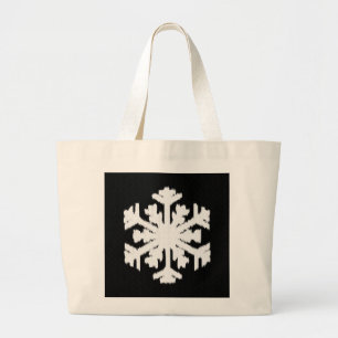 Ikat Snowflake - Black and white Jumbo Tygkasse