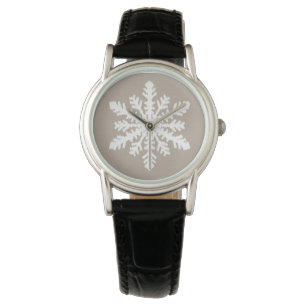 Ikat Snowflake - Taupe tan and white Armbandsur