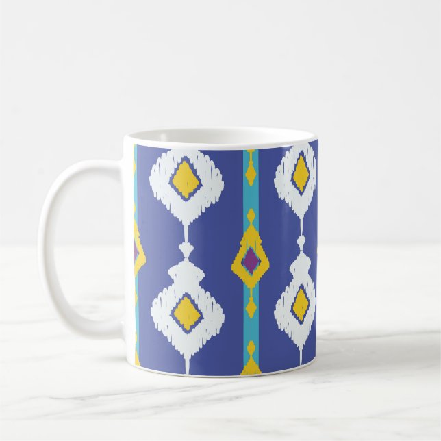 Ikat, sömlös etnisk mönster. kaffemugg (Vänster)