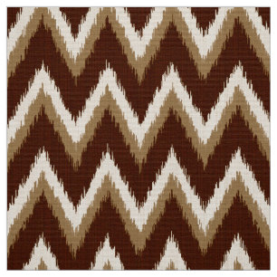Ikat sparrerandar - choklad - brunt & beige tyg