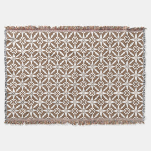 Ikat Star Mönster - Taupe Tan and White Mysfilt
