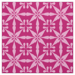 Ikat stjärnamönster - Fuchsia rosa Tyg
