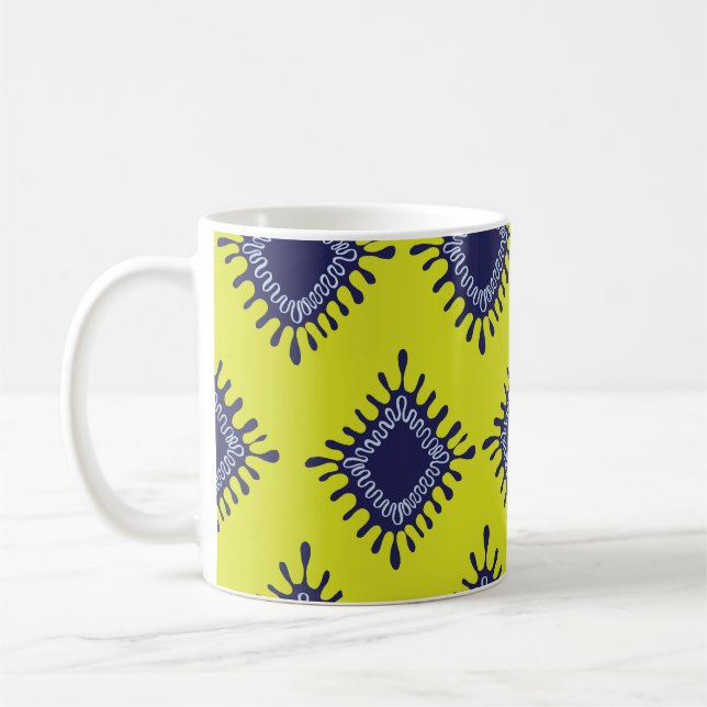 Ikat Tribal: Snyggt Modern Mönster. Kaffemugg (Vänster)