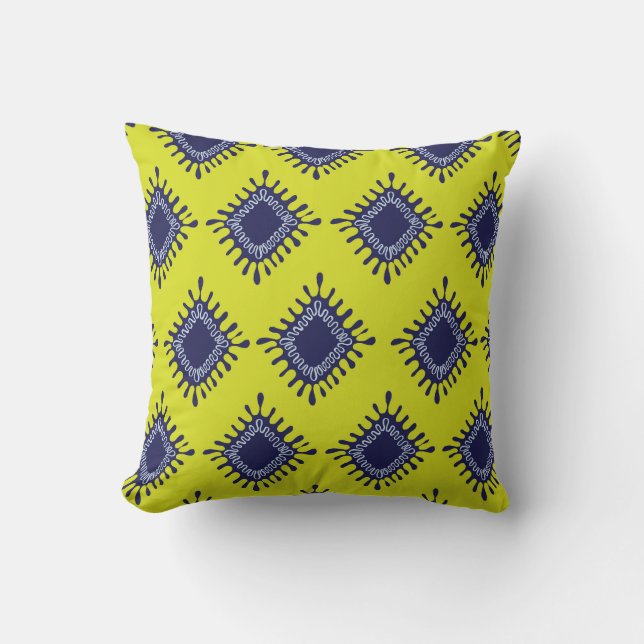 Ikat Tribal: Snyggt Modern Mönster. Kudde (Framsida)