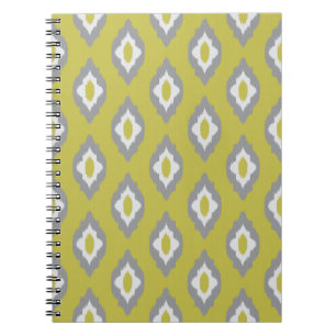 Ikat vintagemönster anteckningsbok med spiral