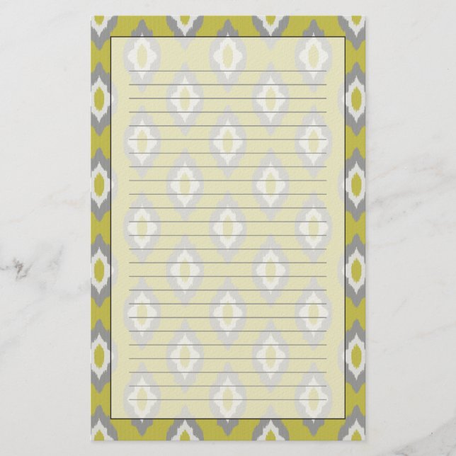 Ikat vintagemönster brevpapper (Framsida)