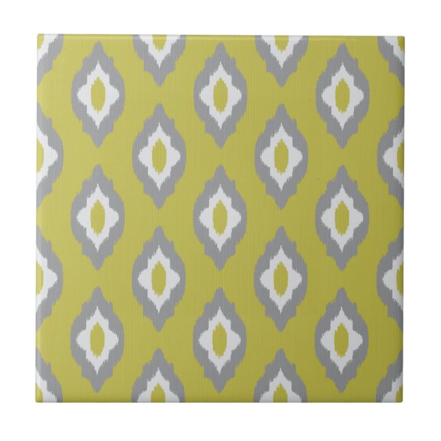 Ikat vintagemönster kakelplatta (Framsidan)