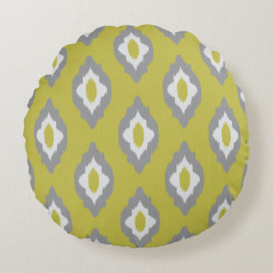 Ikat vintagemönster rund kudde