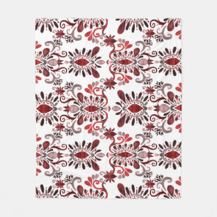 Ikat Watercolor: Tribal Ethnic Seamless. Fleecefilt