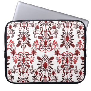Ikat Watercolor: Tribal Ethnic Seamless. Laptop Fodral