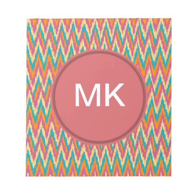 iKat Zigzag Design Spice Färg Anteckningsblock (Framsida)
