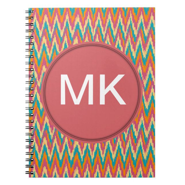 iKat Zigzag Design Spice Färg Anteckningsbok (Framsidan)
