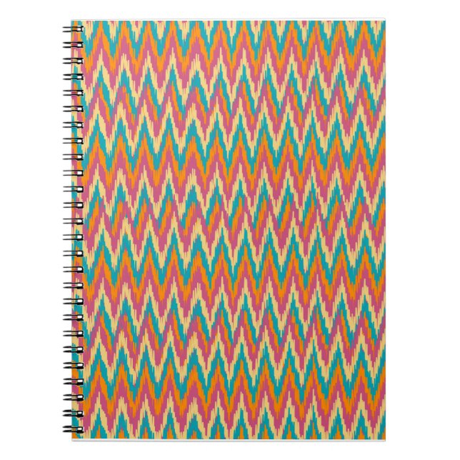 iKat Zigzag Design Spice Färg Anteckningsbok (Framsidan)