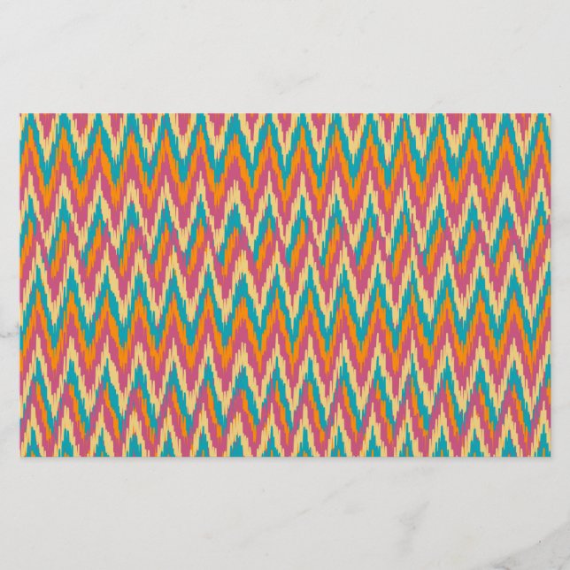 iKat Zigzag Design Spice Färg Brevpapper (Framsida)