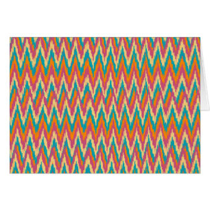iKat Zigzag Design Spice Färg Hälsningskort