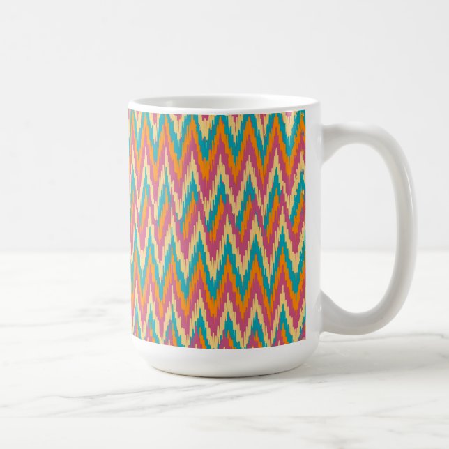 iKat Zigzag Design Spice Färg Kaffemugg (Höger)