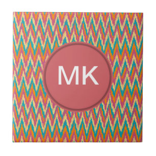 iKat Zigzag Design Spice Färg Kakelplatta