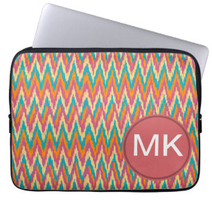 iKat Zigzag Design Spice Färg Laptop Sleeve