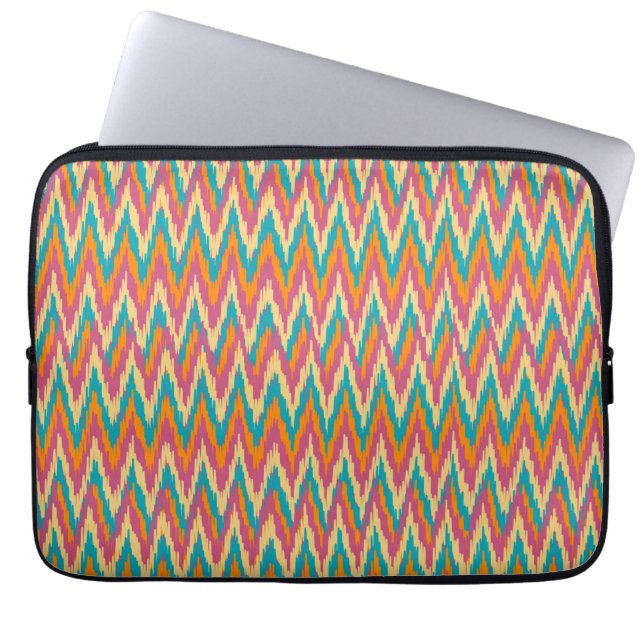 iKat Zigzag Design Spice Färg Laptop Sleeve (Framsidan)
