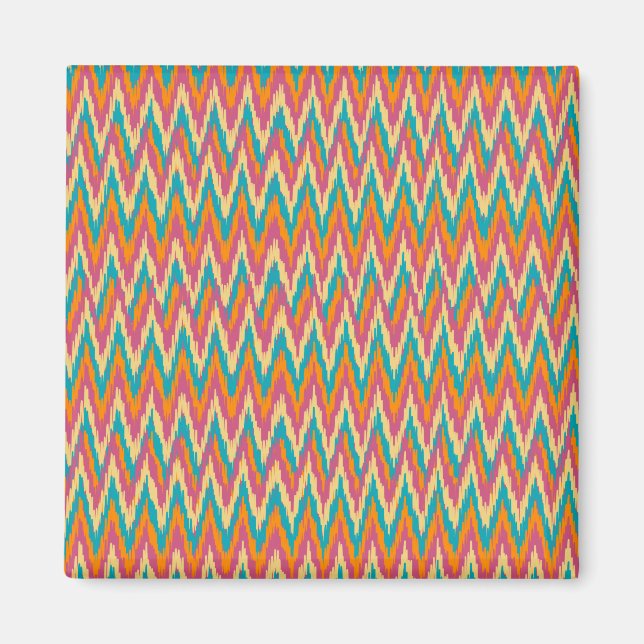 iKat Zigzag Design Spice Färg Magnet (Framsidan)