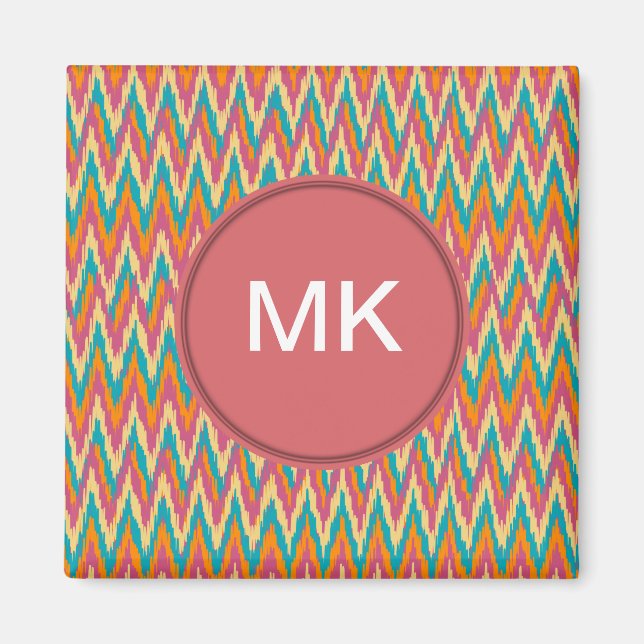 iKat Zigzag Design Spice Färg Magnet (Framsidan)