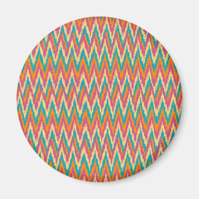 iKat Zigzag Design Spice Färg Magnet (Framsidan)
