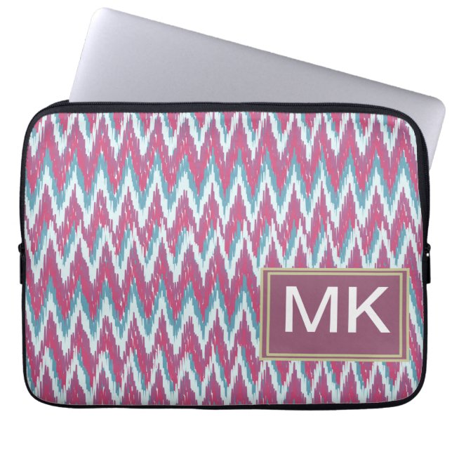ikat zigzag, effekt12.ai laptop sleeve (Framsidan)