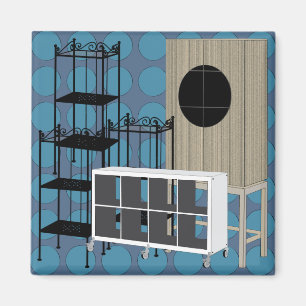 Ikea Furnetings Shelves Blue Magnet