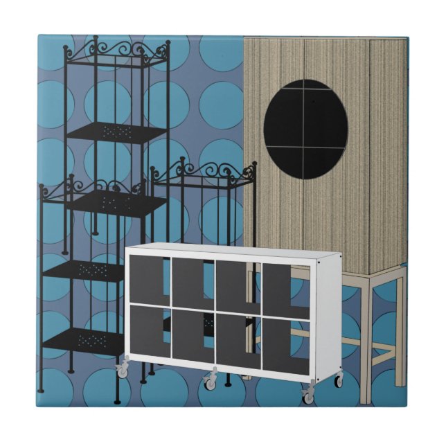 Ikea Furnetings Shelves Blue Shelves Kakelplatta (Framsidan)