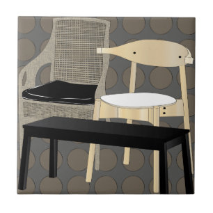 Ikea FurnMöbler Ordförande Brown Tile Kakelplatta