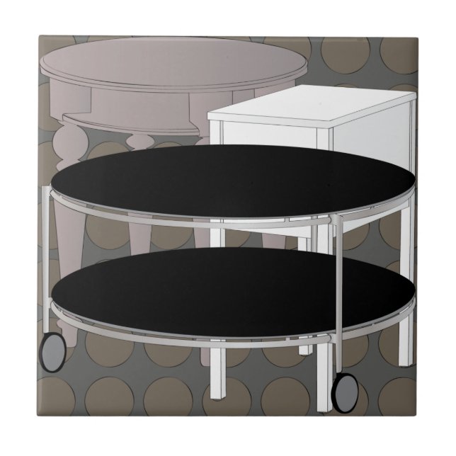 Ikea FurnMöbler Tabels Brown TIle Kakelplatta (Framsidan)