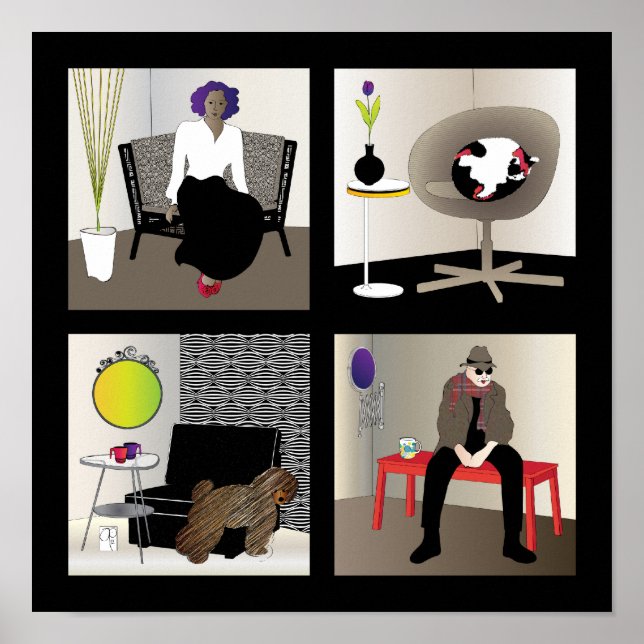 Ikea Insida Poster - Svarta Gräns (Framsidan)