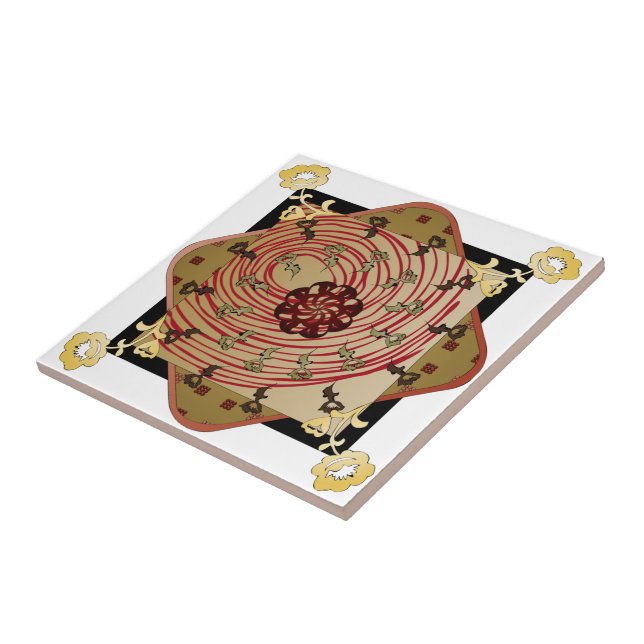 Ikea Matta Red Swirl Tile Kakelplatta (Sidan)