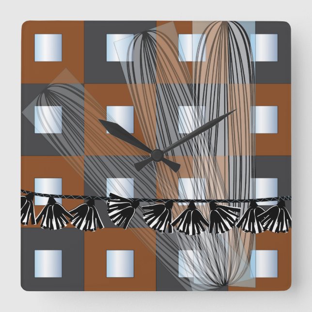 Ikea Spegel Squares Clock Fyrkantig Klocka (Framsida)