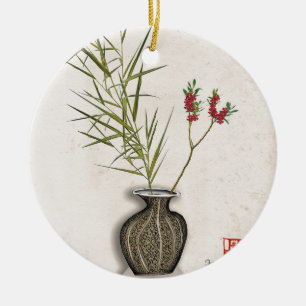 ikebana 8 vid tony fernandes julgransprydnad keramik