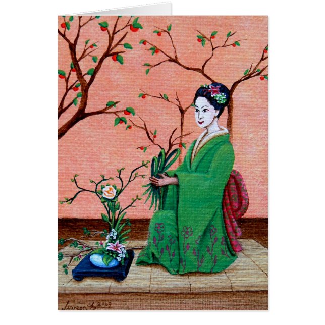 "Ikebana ", Hälsningskort (Framsidan)