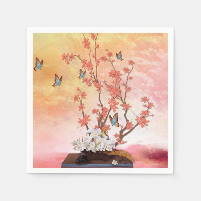 Ikebana visning pappersservett (Framsidan)