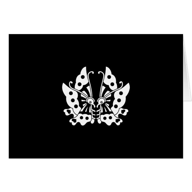 Ikeda motstående fjäril hälsningskort (Framsidan Horizontal)