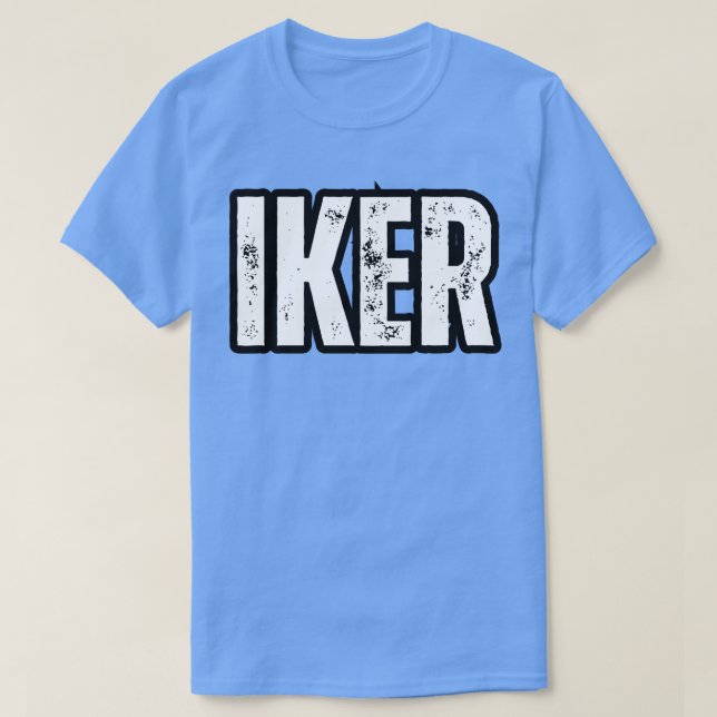 Iker Namn Gift Birthday Helgdag årsdag T Shirt (Design framsida)