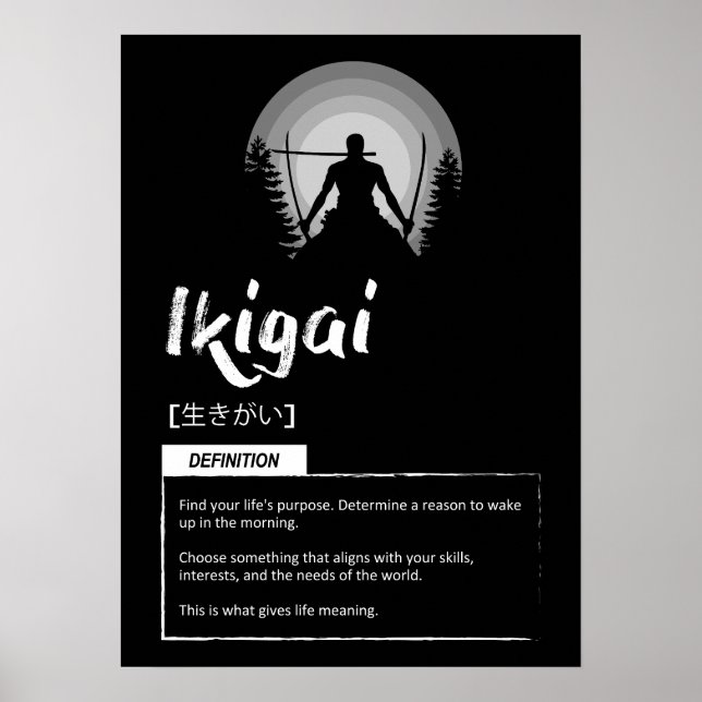 Ikiagai - Japanskt koncept för framgång Poster (Framsidan)
