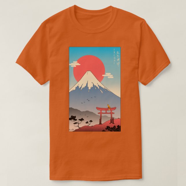 Ikigai i Mt Fuji T Shirt (Design framsida)