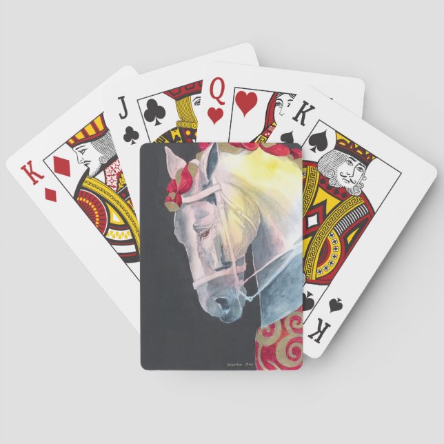 Iklätt guld som leker kort kortlek (Baksidan)