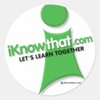 iKnowthat.com Logotyp Stickers Runt Klistermärke