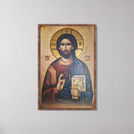 Ikon av Jesus Kristus Canvastryck