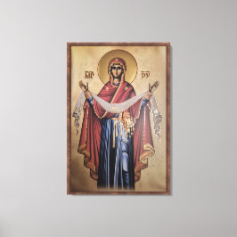 Ikon av Jungfru Maria Canvastryck