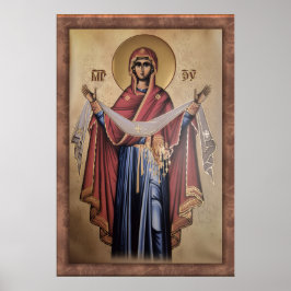 Ikon av Jungfru Maria Poster