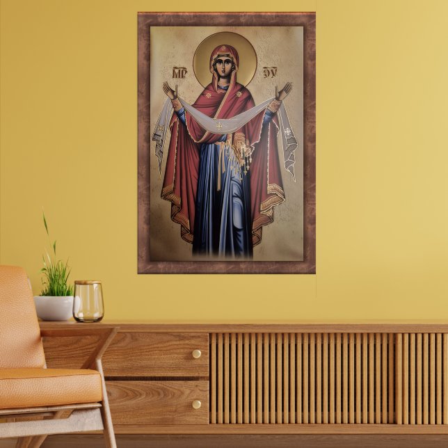 Ikon av Jungfru Maria Poster (Vardagsrum 2)